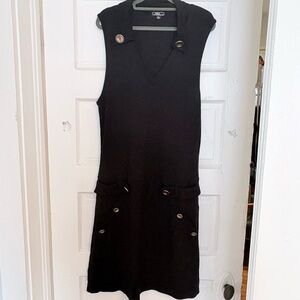 Lisa International Black Sleeveless Mini Dress